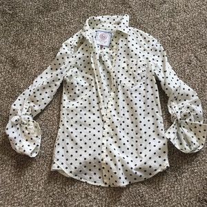 Polka-Dot Button-Down Blouse