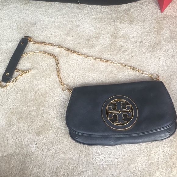 Tory burch clutch with chain strap