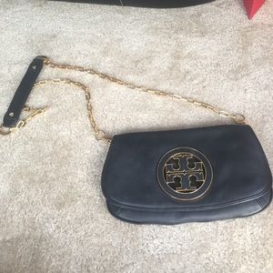 Tory burch clutch with chain strap