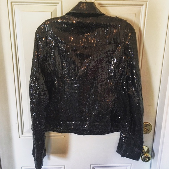 Sparkly Sequined Black Jacket⚡️FREE GFT W PURCHASE - Picture 4 of 4