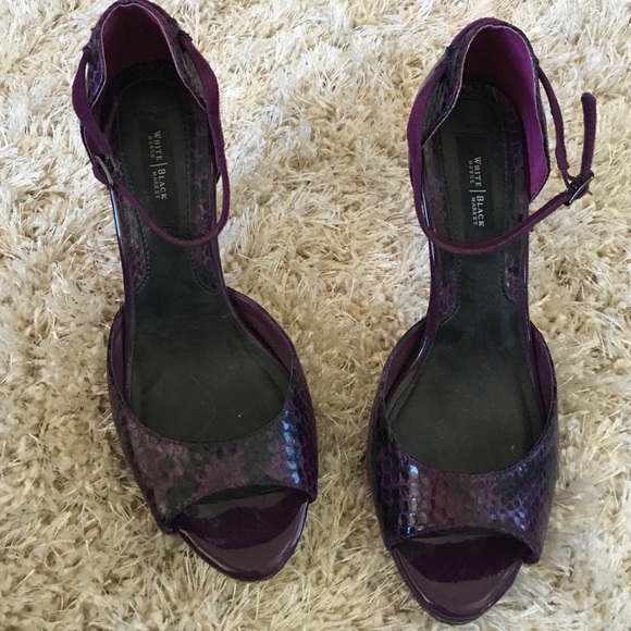 White House Black-market black and purple heels