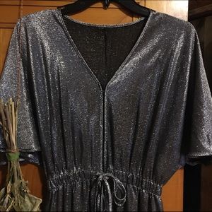 Vintage Silver Metallic Disco Dress