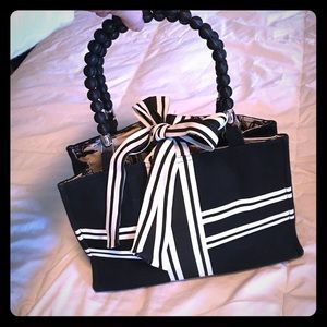 Adorable Black & White Queen Bee Studio Purse