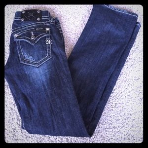 Miss Me dark wash jeans with rhinestone detail 26
