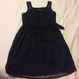 Elegant black and purple dress with beading