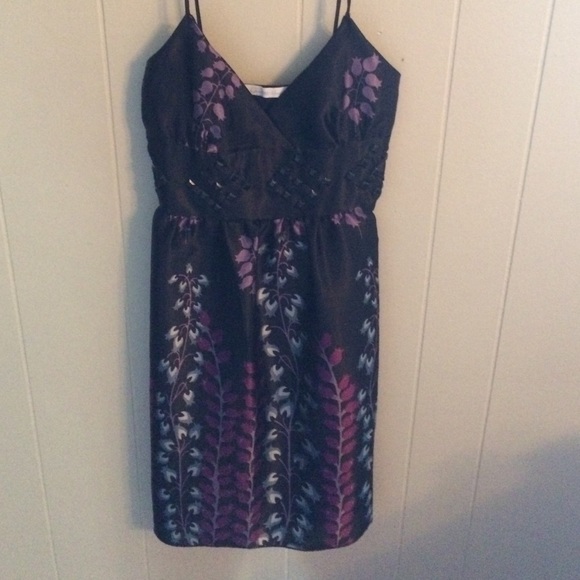 Charlotte Russe Dresses & Skirts - Black flower pattern dress