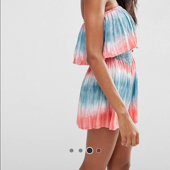 Red & Blue tie dye romper - Picture 3 of 4