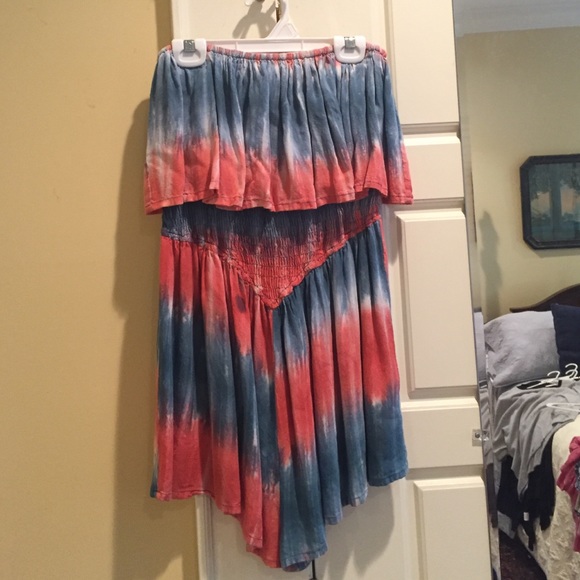 Red & Blue tie dye romper - Picture 4 of 4