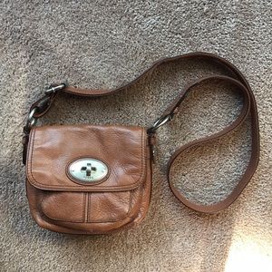 Fossil leather crossbody