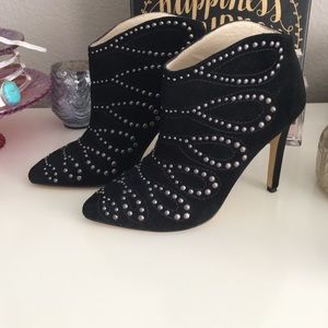 Joes Jeans suede stud embellished ankle bootie