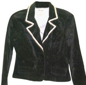 Black and Pink Velour Blazer