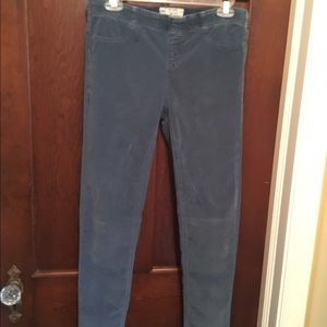 Free People Blue Corduroy Jeggings