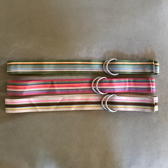 Vintage Ribbon D buckle belt bundle