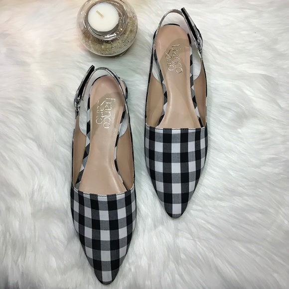 Franco Sarto Shoes - Franco Sarto Checkers Gingham Slingback Sandals