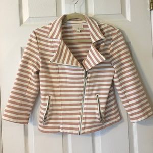 Forever 21 Stripe Moto Jacket