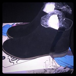 Brand new black suede ankle boots