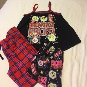 Nwot 3 piece pajama set.