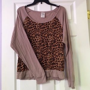 Pink, cheetah print long sleeve
