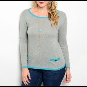 Gray Plus Size Sweater