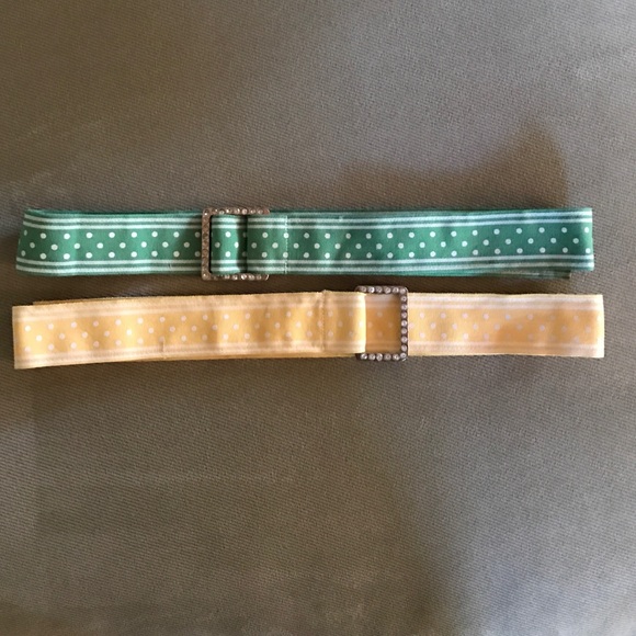 Vintage Rhinestone buckle ribbon belt bundle
