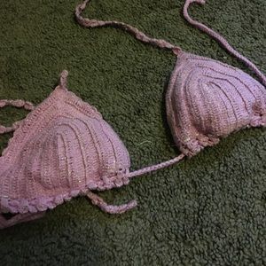 Kendall and Kylie woven bikini top