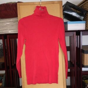 Vibrant coral turtleneck-NEW!