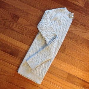 Silver Sparkly Cable Sweater