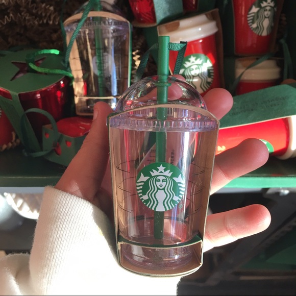 Starbucks ornaments.