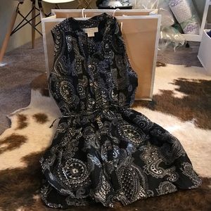 Michael Kors paisley tunic sleeveless blouse