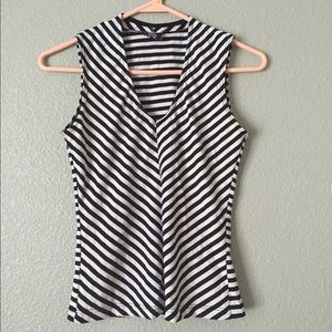 Black and White V-Neck tank top