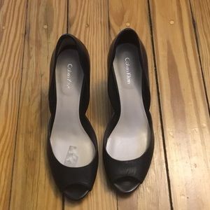Calvin Klein Black Leather Shoes