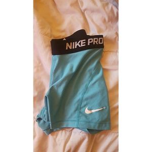 Blue nike pro dri-fit shorts