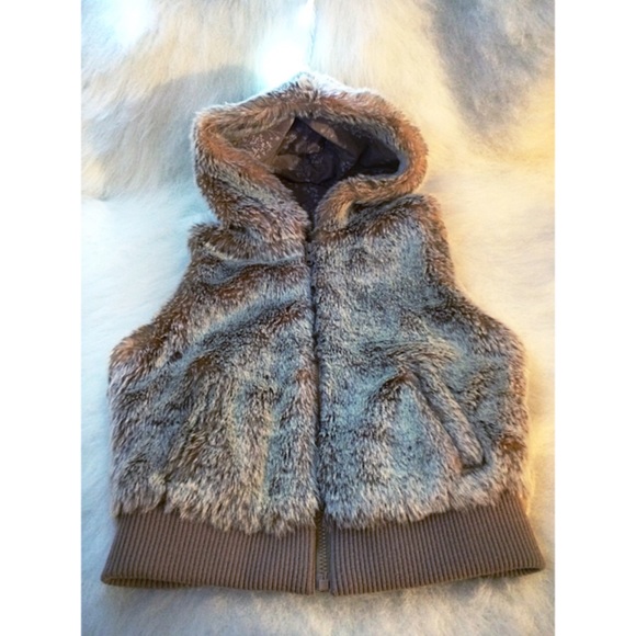 Old Navy Jackets & Blazers - Hooded Faux Fur Vest
