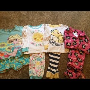 Bundle of four sets girls 2T pajamas