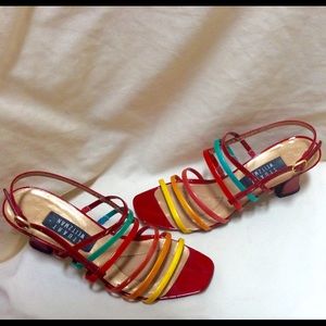 Stuart Weitzman Rainbow Heeled Sandals