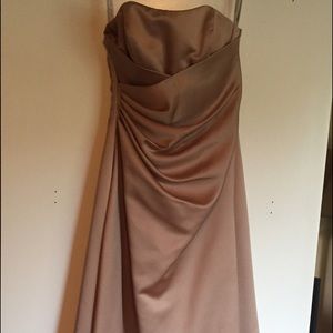 Gold bridesmaid dress