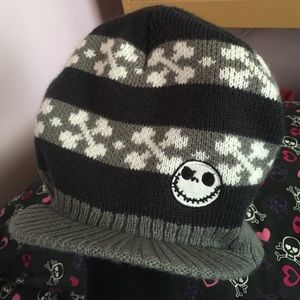skellington jack beanie backpack hoodie attached