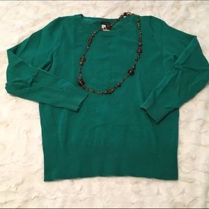 J. Crew Green Crew Sweater