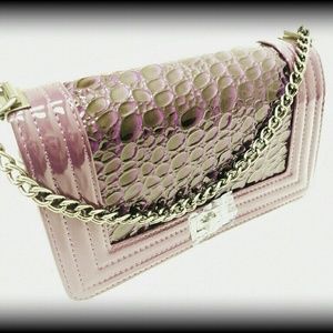 NWT Gorgeous Plum Faux Snake Skin Purse