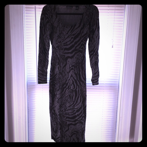 Sweater dress midi, tiger print. Size XS.