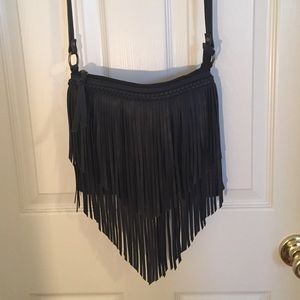 Black Fringe Purse