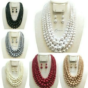 Pearl Necklace Set