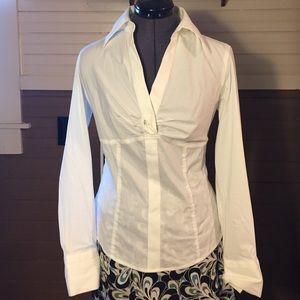 Ann Taylor Loft White Blouse
