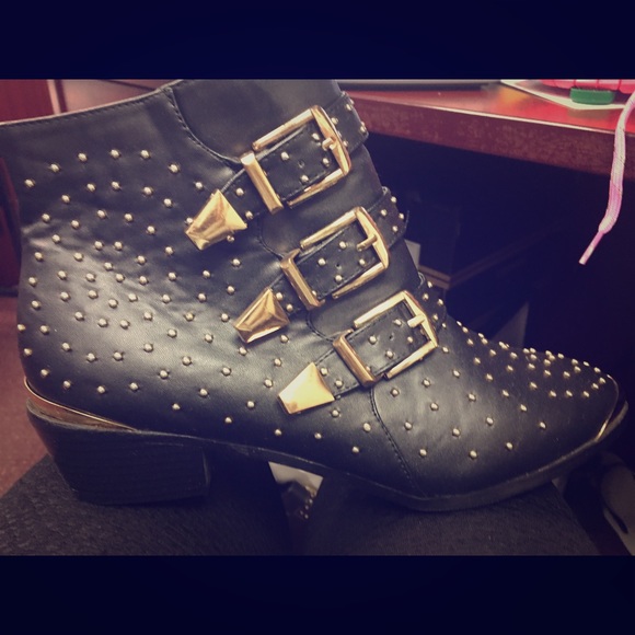 Studded ankle boots