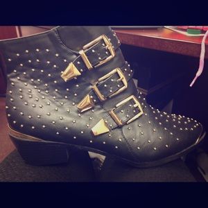 Studded ankle boots