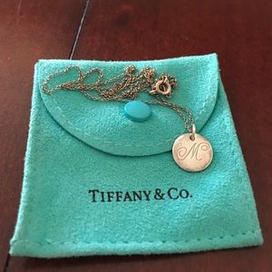 Authentic Tiffany & Co 'M' necklace