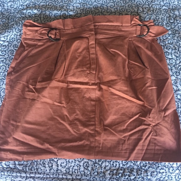 Topshop burnt orange mini skirt