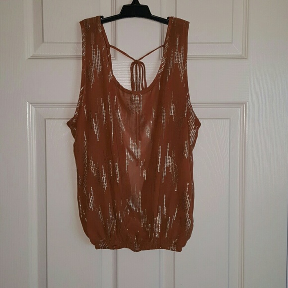 🔴 2 for $10  Papaya Sleeveless Sheer Top