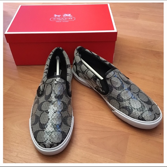 NWT Coach sequined sneakers