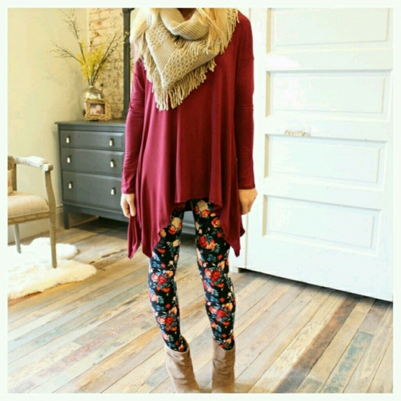 ❤LAST ONE❤ Size Large Burgundy tunic--Best Seller! - Picture 2 of 4